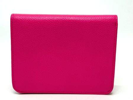 BALENCIAGA Folded wallet leather pink logo Ville unisex(Unisex) Discount