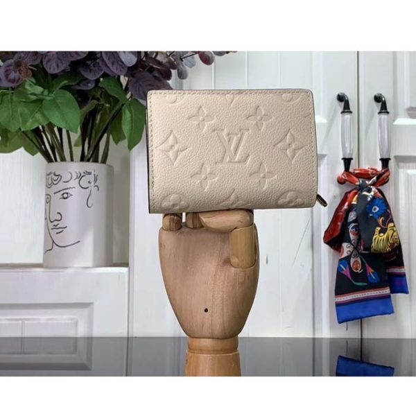 Louis Vuitton LV Unisex Métis Compact Wallet Crème Beige Monogram Empreinte Embossed Supple Grained Cowhide Leather Cheap