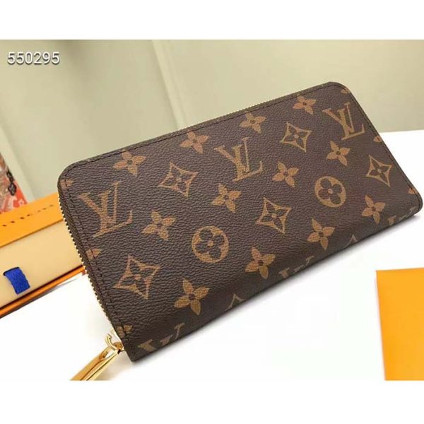 Louis Vuitton LV Unisex Zippy Wallet Brown Monogram Coated Canvas on Sale