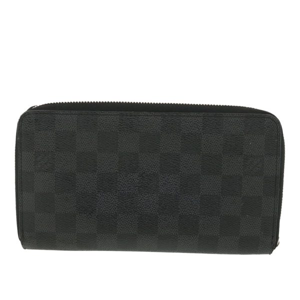 LOUIS VUITTON Damier Graphite Zippy Organizer Long Wallet N63077 LV Auth 38242 Hot on Sale