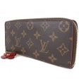 LOUIS VUITTON Portefeuille Clemence Flower Charm M62940 Monogram Canvas Brown GI4108 Women s Long Wallet Discount