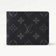 Louis Vuitton LV Unisex Slender Wallet Monogram Eclipse Coated Canvas Cheap