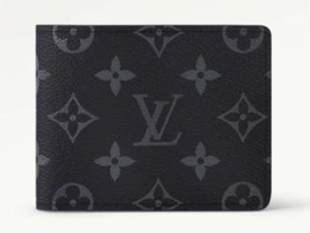 Louis Vuitton LV Unisex Slender Wallet Monogram Eclipse Coated Canvas Cheap