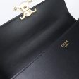 CELINE 10E31 3DPV 38NO Large wallet Triomphe Long wallet with double fold coin purse Calfskin Black Women Supply