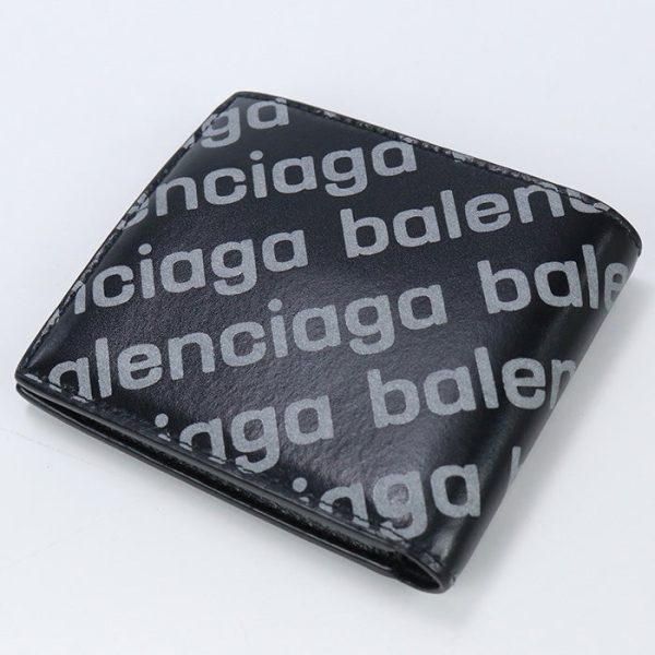 BALENCIAGA fold coin wallet Bi-fold wallet with coin purse leather mens For Discount