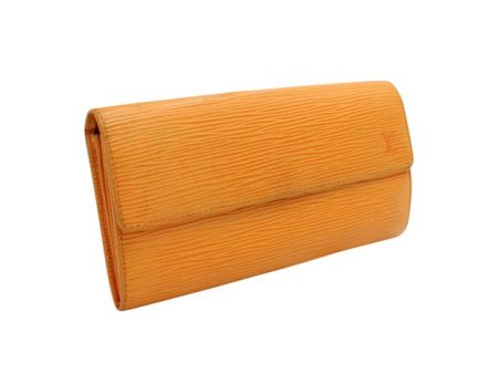 LOUIS VUITTON Orange Epi Wallet For Cheap