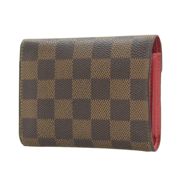 LOUIS VUITTON Damier Portefeuille Victorine Trifold Wallet Ebene N41659 Online Sale