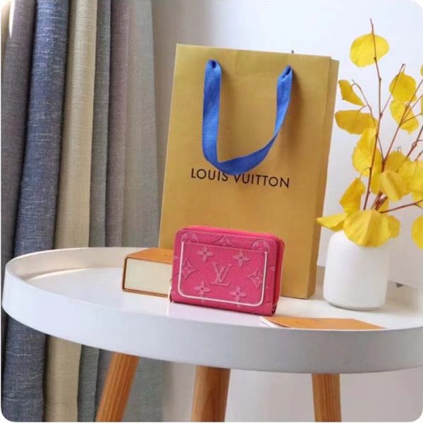 Louis Vuitton LV Women Lou Wallet Fall For You Fuchsia Pink Monogram Coated Canvas Online Hot Sale