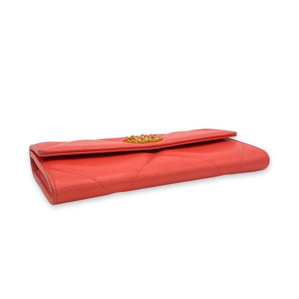 C19 Wallet Coral in Goat Leather, Gold hardware Sale