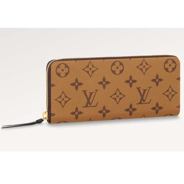 Louis Vuitton LV Unisex Clémence Wallet Brown Monogram Reverse Coated Canvas Online Sale