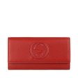 Gucci 598206 A7M0G 6523 Women s Red Calf-Skin Leather Flap-Closure Wallets (GGWW3609) Discount