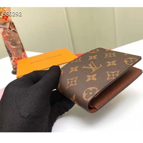 Louis Vuitton LV Unisex Multiple Wallet Coated Canvas Cowhide Leather Canvas Lining Fashion