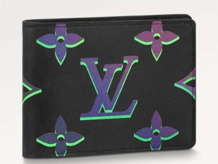 Louis Vuitton LV Unisex Multiple Wallet Black Borealis Calf Leather Textile Lining Online Hot Sale