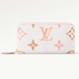 Louis Vuitton LV Unisex Zippy Wallet Beige Monogram Coated Canvas Zip Closure Discount