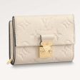 Louis Vuitton LV Unisex Métis Compact Wallet Crème Beige Monogram Empreinte Embossed Supple Grained Cowhide Leather Cheap