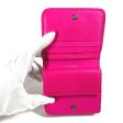 BALENCIAGA Folded wallet 594216 leather pink By color Everyday Mini Wallet Women Hot on Sale