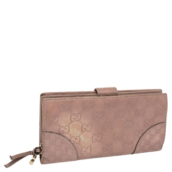 Gucci Beige Guccissima Leather Bree Bifold Wallet Cheap