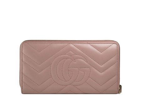 Gucci Women s Wallet Marmort Pink Calf-Skin Leather Quilted Wallet 443123 Fashion