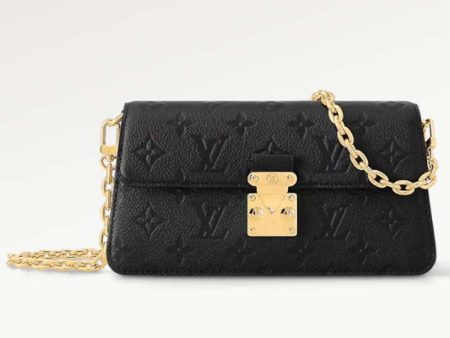 Louis Vuitton LV Women Wallet On Chain Métis Black Monogram Empreinte Embossed Supple Grained Cowhide Leather Online Sale