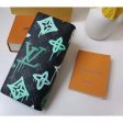 Louis Vuitton Unisex Brazza Wallet LV Graffiti Green Damier Graphite Canvas Sale