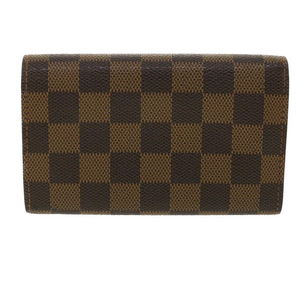 LOUIS VUITTON Damier Ebene Portefeuille Tresor Bifold Wallet N61736 Auth 35561 Sale