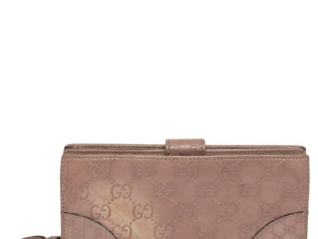 Gucci Beige Guccissima Leather Bree Bifold Wallet Cheap