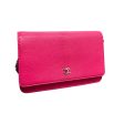 Wallet on Chain WOC Lizard Leather Hot Pink SHW Hot on Sale