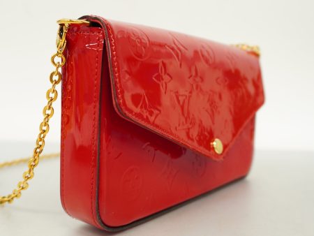 Louis VuittonAuth  Monogram Vernis Chain Wallet Pochette Felice M61293 Women s Online Hot Sale