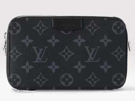 Louis Vuitton Unisex LV Alpha Wearable Wallet Monogram Eclipse Coated Canvas Cowhide Leather Online Hot Sale