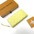 Louis Vuitton LV Unisex Zippy Wallet Yellow Monogram Empreinte Embossed Supple Grained Cowhide Supply