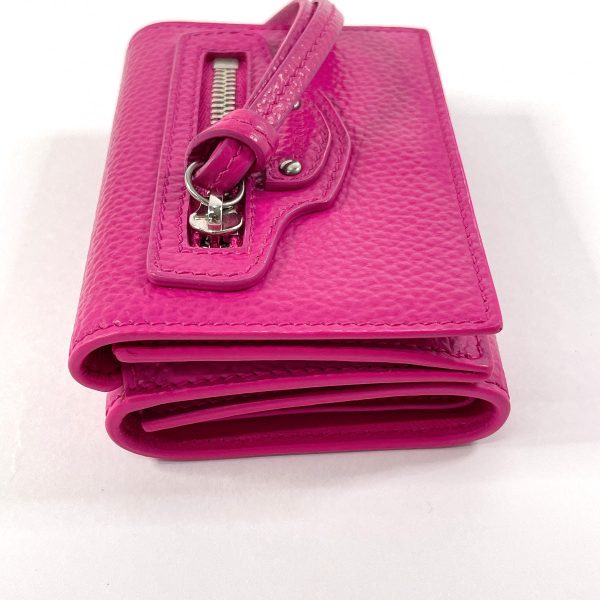 BALENCIAGA Tri-fold wallet 640107 5616 leather pink Neo Classic Mini Wallet Women Fashion