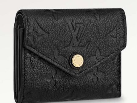 Louis Vuitton LV Unisex Zoe Wallet Monogram Empreinte Embossed Supple Grained Cowhide Leather Black Noir Fashion