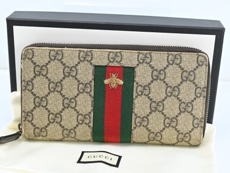 Gucci Sherry Line Zip Roud Long Wallet For Sale