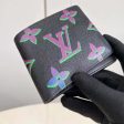 Louis Vuitton LV Unisex Multiple Wallet Black Borealis Calf Leather Textile Lining Online Hot Sale