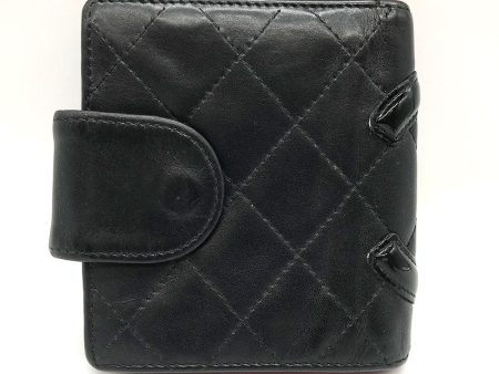 Chanel Cambon Ligne Wallet Leather Short Wallet in Fair condition For Sale