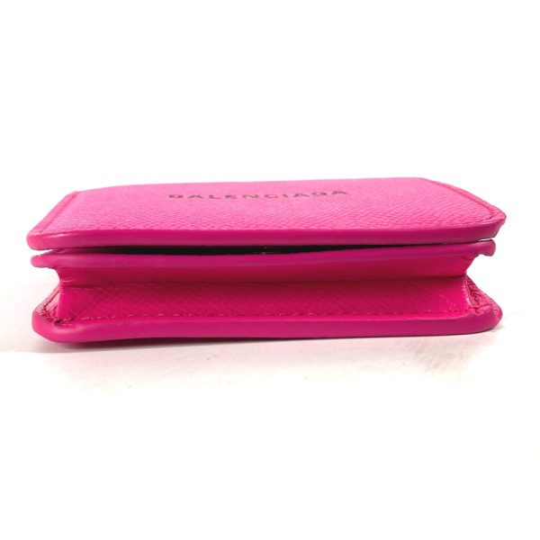 BALENCIAGA Folded wallet 594216 leather pink By color Everyday Mini Wallet Women Hot on Sale