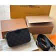 Louis Vuitton Unisex LV Alpha Wearable Wallet Monogram Eclipse Coated Canvas Cowhide Leather Online Hot Sale