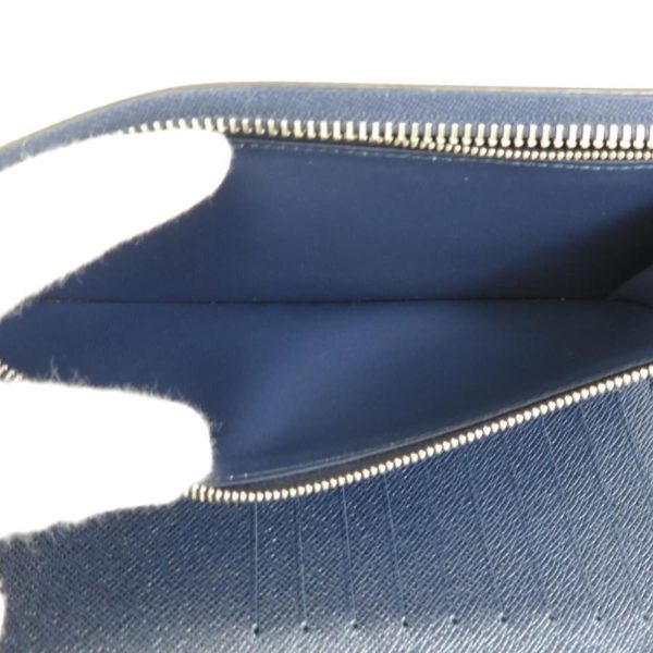 LOUIS VUITTON Round Zipper Long Wallet Epi Zippy Vertical Leather Blue Marine Men s M61828 Sale