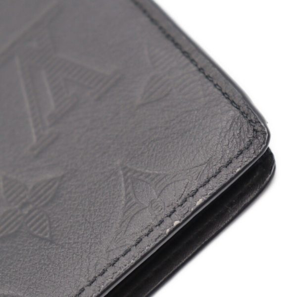 LOUIS VUITTON Portefeuille Multiple Bifold Wallet M62901 Monogram Shadow Noir Black For Sale