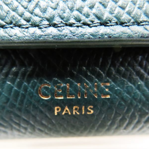 Celine Pepple Double Hook Flap Leather Long Wallet Women s Supply