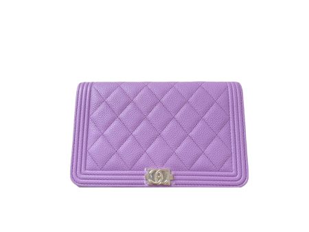 Boy Wallet on Chain Caviar Lilac LGHW For Cheap