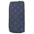 LOUIS VUITTON Wallet Monogram Shadow Men s Long Zippy Vertical Navy Blue M80423 Round For Sale