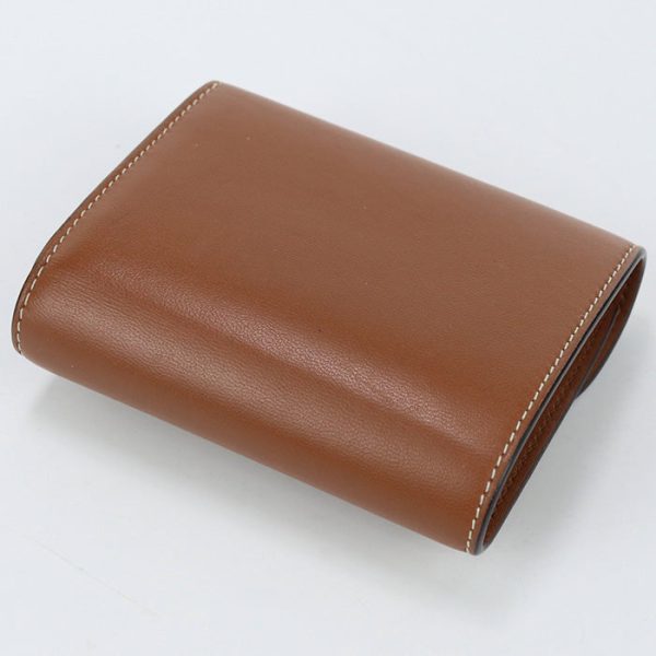 CELINE 10D78 3BZG 04LU Small wallet Triomphe Tri-fold wallet with coin purse Calfskin brown Women on Sale