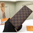 Louis Vuitton LV Unisex Clémence Wallet Brown Pink Damier Ebene Coated Canvas Supply