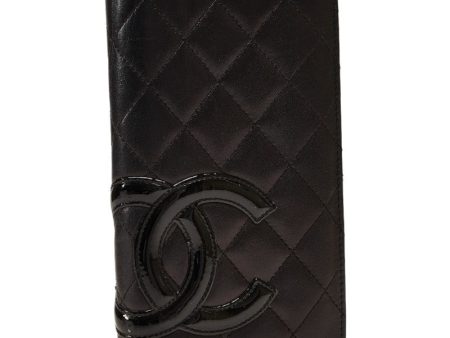 Chanel Cambon Quilted Leather Bifold Wallet Leather Long Wallet in Good condition Hot on Sale