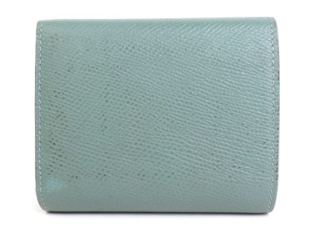 Celine Trifold Wallet Leather Green Unisex on Sale