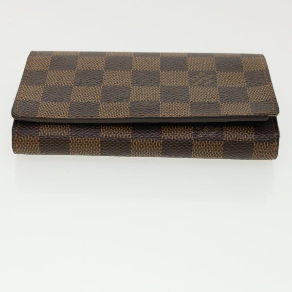 LOUIS VUITTON Damier Ebene Portefeuille Tresor Bifold Wallet N61736 Auth 35558 For Cheap