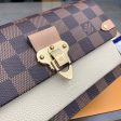 Louis Vuitton LV Women Vavin Chain Wallet Beige Damier Ebene Coated Canvas Cheap