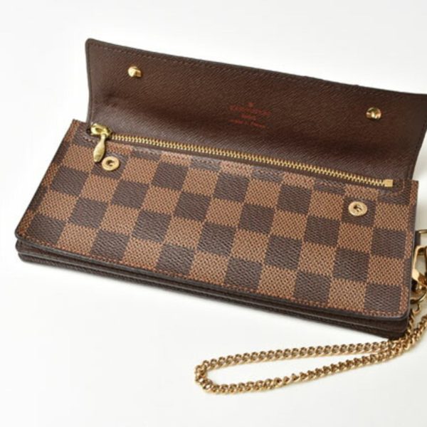 LOUIS VUITTON Wallet Chain  Long Portefeuille Accordeon Damier N60002 Online Hot Sale