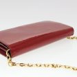 LOUIS VUITTON Vernis Portefeiulle Sarah Chain Long Wallet Red M90206 Auth 39373 Online now